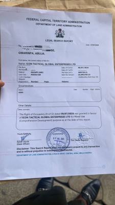 a Standard, Stunning, Lovely Land, Guzape District, Abuja, Residential Land Joint Venture