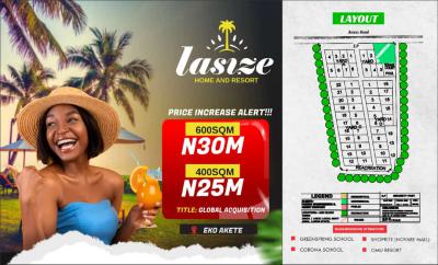 Good Land, Lasize Homes and Resort, Eko Akete, Abijo, Lekki, Lagos, Residential Land for Sale