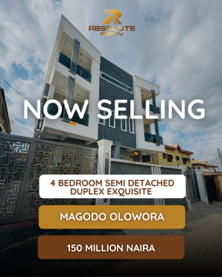 Exquisite 4 Bedroom Semi Detached Duplex, Olowora, Magodo, Lagos, House for Sale