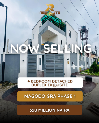 Magnificent Built 4 Bedroom Fully Detached Duplex with Bq, Gra, Gra Phase 1, Magodo, Lagos, Detached Duplex for Sale