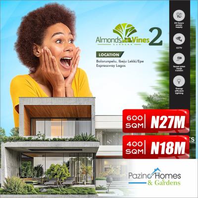 Buy and Start Building, C of O Land, Almonds and Vine Estate Phase 2, Bolorunpelu, Beside Shapati, Ibeju, Lagos, Residential Land for Sale