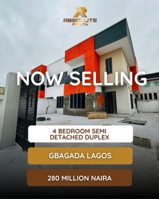 Luxury 4 Bedroom Semi Detached Duplex, Gra, Gbagada Phase 1, Gbagada, Lagos, House for Sale
