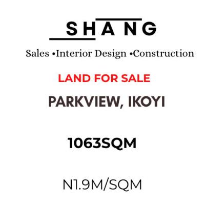 1063 Sqm Land Available, Parkview, Ikoyi, Lagos, Land for Sale