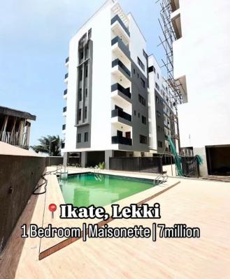 1 Bedroom Maisonette with Gym Pool & Elevator Suitable for Investment, Ikate, Lekki, Lagos, Flat / Apartment for Rent