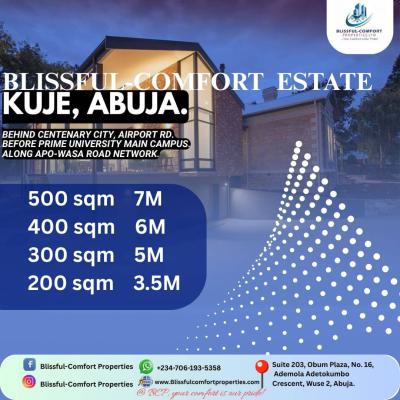 Blissful-comfort Estate, Behind Centenary City, Airport Rd. ‎before Prime University Main Campu, Kuje, Abuja, Residential Land for Sale
