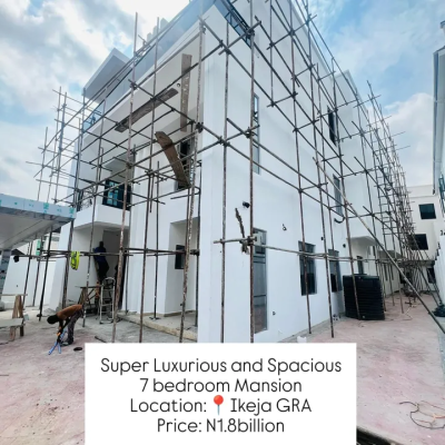 Exquisitely Built 7 Bedroom Fully Detached Duplex with Bq  Location:, Ikeja Gra, Ikeja, Lagos, House for Sale