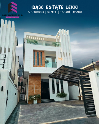 Modern Design 5 Bedroom Detached Duplex with Bq and Swimming Pool, Lekki Lagos, Idado, Lekki, Lagos, Detached Duplex for Sale