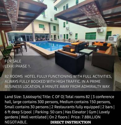 82 Rooms Hotel Off Admiraty Lekki Phase 1., Off Admiralty Way Lekki 1, Lekki Phase 1, Lekki, Lagos, Hotel / Guest House for Sale