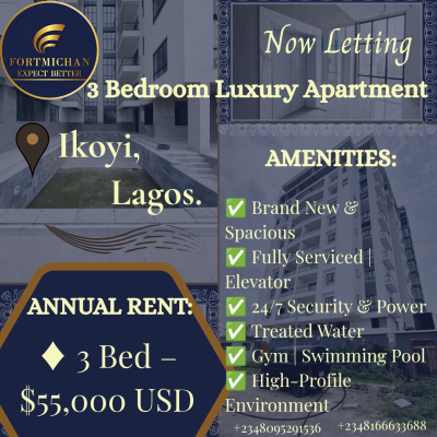Brand-new, Fully Serviced Apartment Residences, Ikoyi, Lagos, Flat / Apartment for Rent