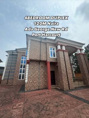 4 Bedroom Duplex Wt. 1 Bq & Gatehouse, Off Adageorge Road By New Road, Port Harcourt, Rivers, Detached Duplex for Sale