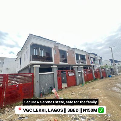 3 Bedrooms Terraced Duplex with Bq and Swimming Pool, Vgc, Vgc, Lekki, Lagos, House for Sale