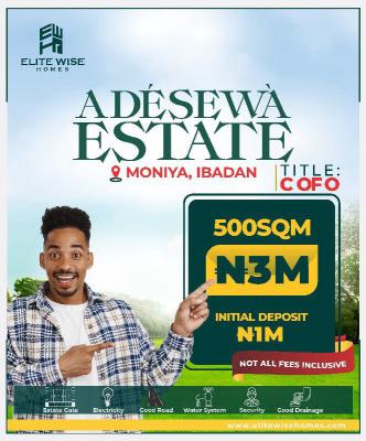 Adèsèwá Estate, Moniya, Ibadan, Oyo, Residential Land for Sale