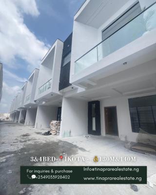 4 Bedroom Terrace with Bq -- Governors Consent, Ikota Gra Extension, Ikota, Lekki, Lagos, Terraced Duplex for Sale