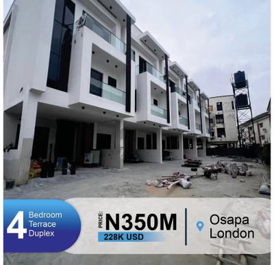Lovely 4 Bedroom Terrace Duplex with Bq, Osapa London, Osapa, Lekki, Lagos, Terraced Duplex for Sale