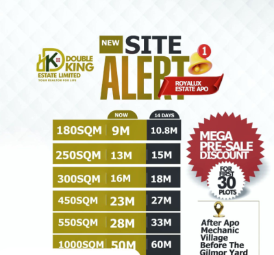 Promo Prelaunch Estate Plots 180sqm, After Mechanic Village Before The Gilmore Yard, Apo, Abuja, Residential Land for Sale