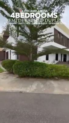 Newly Built 4 Bedroom Semi-detached Duplex with Bq, Lifecamp Main, Life Camp, Abuja, Semi-detached Duplex for Sale