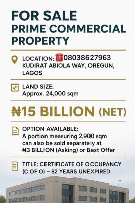 Approximately 24,000sqm of Prime Commercial Property, Along Kudirat Abiola Way, Oregun, Ikeja, Lagos, Commercial Land for Sale