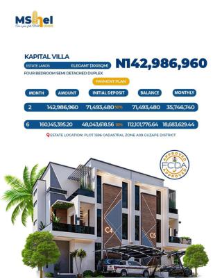 Residential Estate Plot in a Serene and Secure Environment, Guzape District, Abuja, Residential Land for Sale