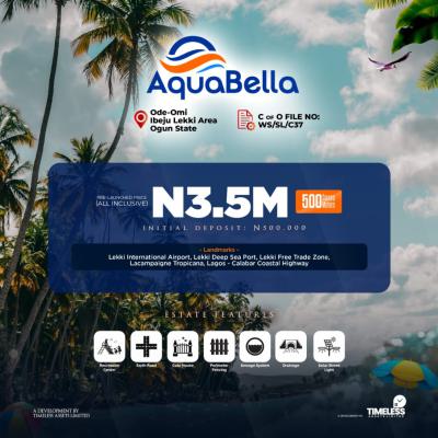Aquabella Estate, Near The Water Front, Ibeju, Lagos, Residential Land for Sale