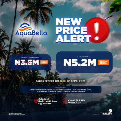 Aquabella Estate, Near The Water Front, Ibeju, Lagos, Residential Land for Sale