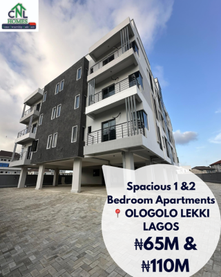 Spacious 1 and 2 Bedroom Apartments, Ologolo Lekki Lagos, Ologolo, Lekki, Lagos, Flat / Apartment for Sale