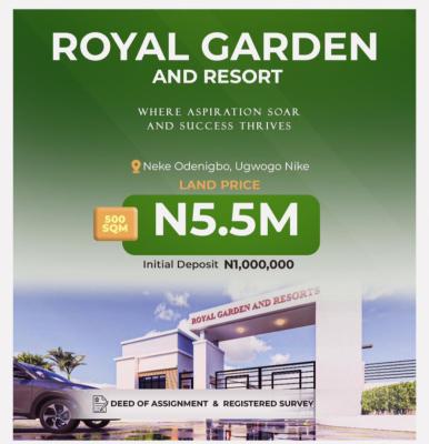 Residential Plots, Royal Garden and Resort Is Located in Neke Odenigbo, Ugwogo, Abakpa Nike, Enugu, Enugu, Residential Land for Sale