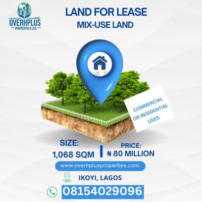Premium Mix-used Plot of Land Measuring 1,068 Sqm, Ikoyi, Lagos, Mixed-use Land for Rent