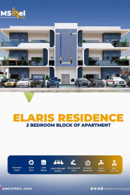 Affordable 2-bedroom Apartment, Elaris Residence, Olokonla Road, Sango-tedo, Olokonla, Ajah, Lagos, Flat / Apartment for Sale