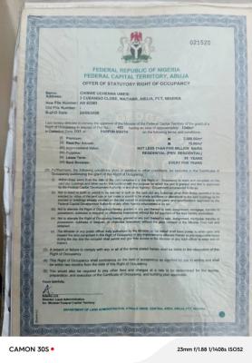 1240sqm Residential Plot with Rofo at Perfun South, Perfun South Behind Centenary City, Lugbe District, Abuja, Land for Sale