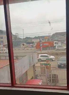 Commercial Building of Abott 210sqm Facing Express Way, Facing The Express Close to Road Safety By The Turning, Olokonla, Ajah, Lagos, Shop for Rent
