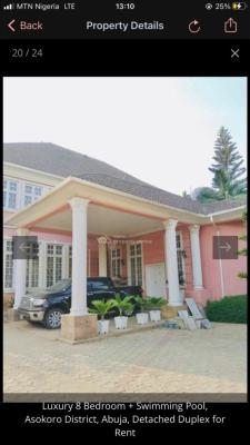 8bedroom Mansion Fully Detached with Bq, Asokoro, Asokoro District, Abuja, Detached Duplex for Rent