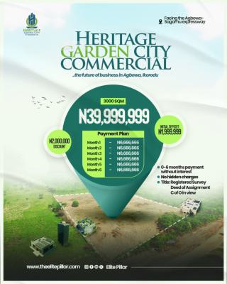 Heritage Garden City Commercial Agbowa, Ikorodu, Prime Commercial Plots Near New Lagos Nysc Orientation Camp, Agbowa, Ikorodu, Lagos, Commercial Land for Sale