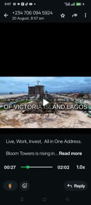 Prestigious Apartments with Premium Office Spaces, Okunde Bluewaters & Tourism Scheme/oniru Bloom Towers, Victoria Island (vi), Lagos, Block of Flats for Sale