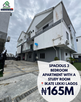 Spacious 3 Bedroom Apartment with a Study Room, Ikate Lekki Lagos, Ikate, Lekki, Lagos, Flat / Apartment for Sale