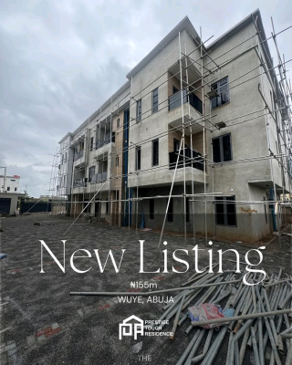 ₦155m  Wuye, Abuja _ Property Type: Newly Built 3-bedroom Apartment L, Wuye, Abuja, Flat / Apartment for Sale