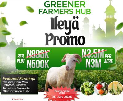 Affordable and Verified Dry Land for Farming, Greener Farm Hub Located 30min Drive From Gateway Polytechnic Remo, Ijebu North, Ogun, Land for Sale