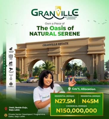 C of O and Government Allocated Estate Facing The Express, Granville Estate, Oreki, Eleko, Ibeju Lekki, Lagos, Mixed-use Land for Sale