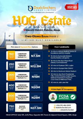 Fcda(right of Occupancy) Hog Phase 2, Sheretti District, Kabusa, Abuja, Land for Sale