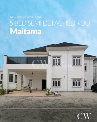5 Bedroom Semi Detached Duplex + Bq in Abuja   Maitama   Listi, Maitama District, Abuja, House for Rent