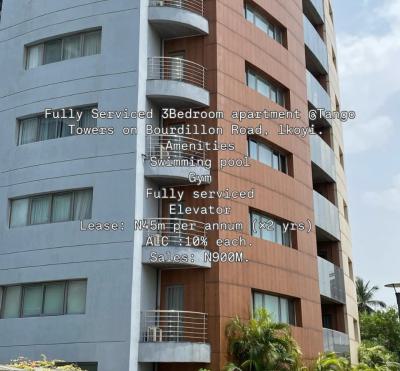 Fully Serviced 3bedroom Apartment @tango Towers on Bourdillon Road, on Buordillon, Old Ikoyi, Ikoyi, Lagos, Flat / Apartment for Sale