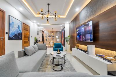 Lovely Two (2) Bedroom Apartment with Ps5 & Mini Wine Bar, Five Minutes Drive From Lekki Phase One, Ikate, Lekki, Lagos, Flat / Apartment Short Let