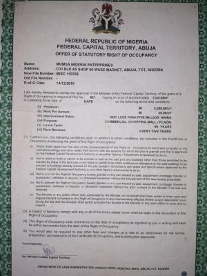 1249sqm Commercial Plot at Dape Lifecamp, Dape, Lifecamp, Dape, Abuja, Land for Sale