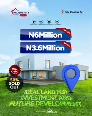 C of O Estate Land Facing The Express, Prosperity Havens Extension Estate, Ketu-omu Epe Road, Epe, Lagos, Residential Land for Sale
