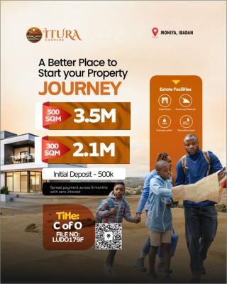 C of O Estate Land on The Express. Promo Promo, Itura Gardens, Moniya, Ibadan, Oyo, Mixed-use Land for Sale