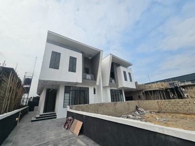Newly Built 4 Bedrooms Semi-detached House with Bq, Inside an Estate, Sangotedo, Ajah, Lagos, Semi-detached Duplex for Sale