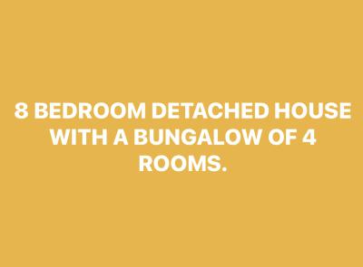 Fully Detached 8 Bedroom House with Bungalow of 4 Rooms, Awuse Estate, Opebi, Ikeja, Lagos, Detached Duplex for Rent