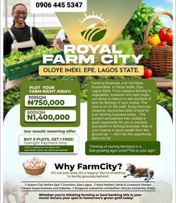Plots and Acres of Farmlands in Oloye Imeki, Epe Lagos, Oloye Imeki, Epe, Epe, Lagos, Land for Sale