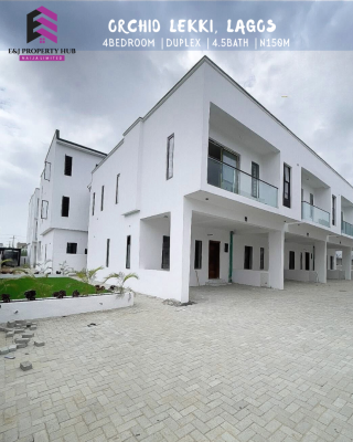 4 Bedroom Newly Built Terrace Duplexes with All En-suite Bedrooms, Royal Pine Estate Orchid Road Lekki Lagos, Lekki, Lagos, Terraced Duplex for Sale