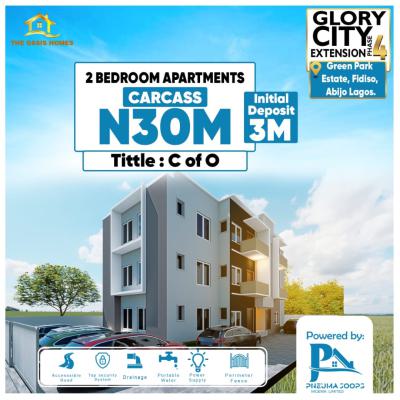 Off Plan 2 Bedroom Carcass Apartment with 3 Million Deposit, Glory City Extension Phase 4, Abijo, Lekki, Lagos, Block of Flats for Sale