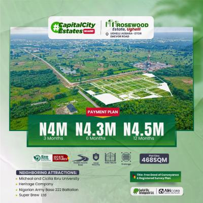 Government Approved Estate Strategically Located, Ughelli Agbara-otor Emevor Road, Warri, Ughelli North, Delta, Mixed-use Land for Sale